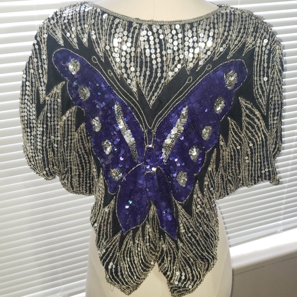 Vintage Tan-Chho Silk and Sequined - Picture 3 of 5